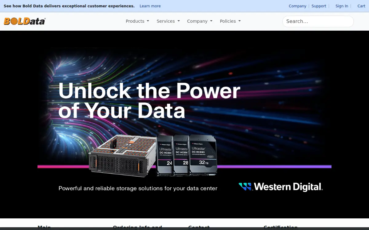 Homepage of Bold Data Technology INC