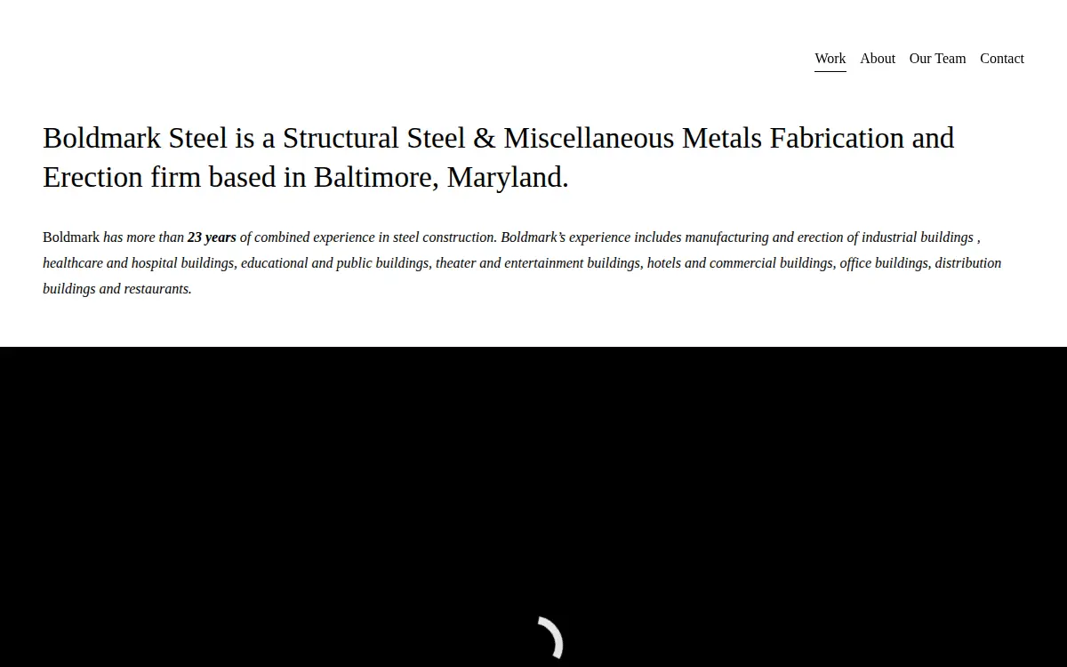 Homepage of Boldmark Steel Industry LLC