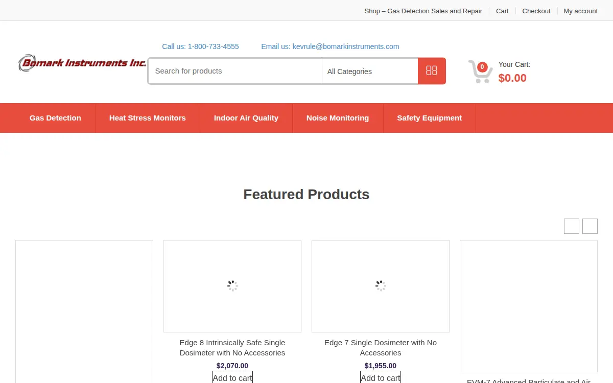 Homepage of Bomark Instruments INC