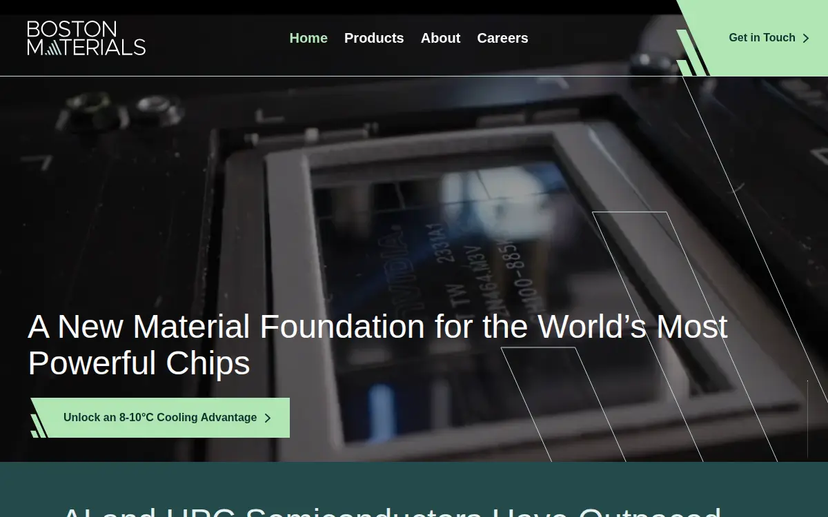 Homepage of Boston Materials, INC.