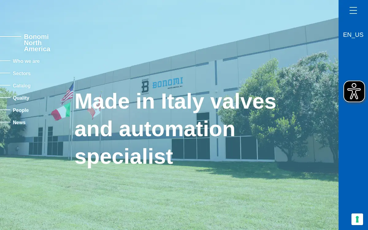 Homepage of Bonomi North America, INC