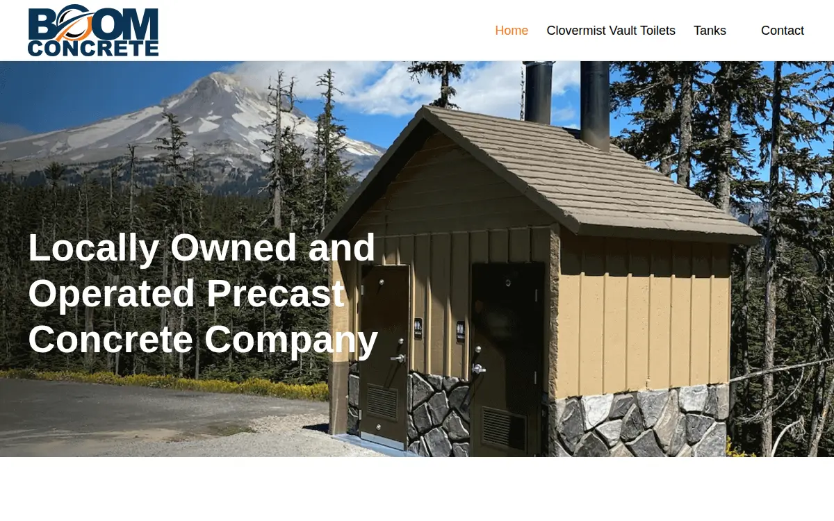Homepage of Boom Concrete INC
