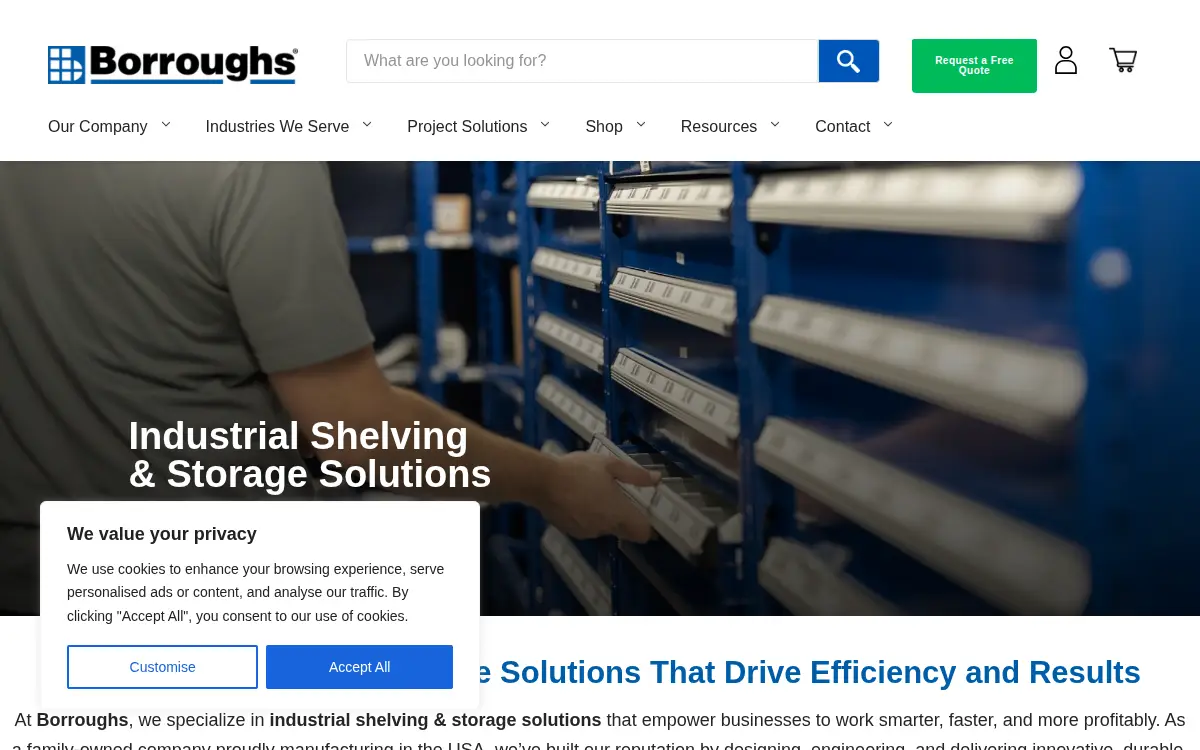 Homepage of Borroughs LLC