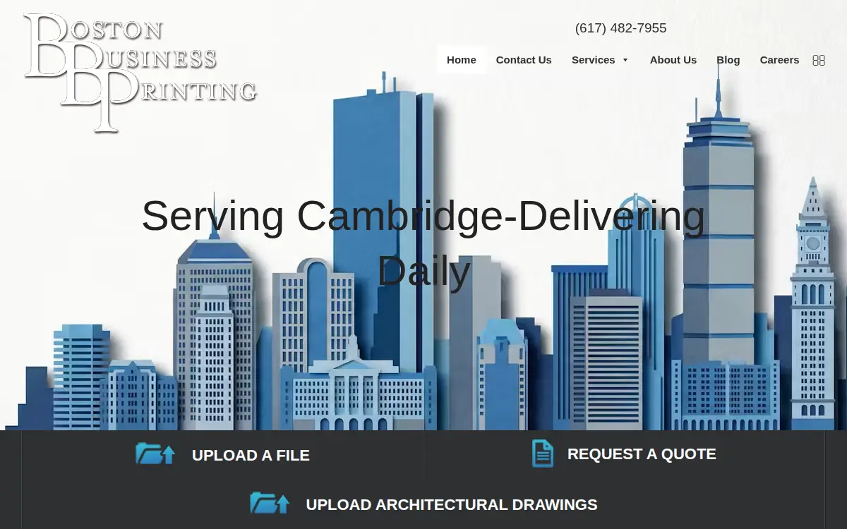 Homepage of Boston Business Printing, INC.