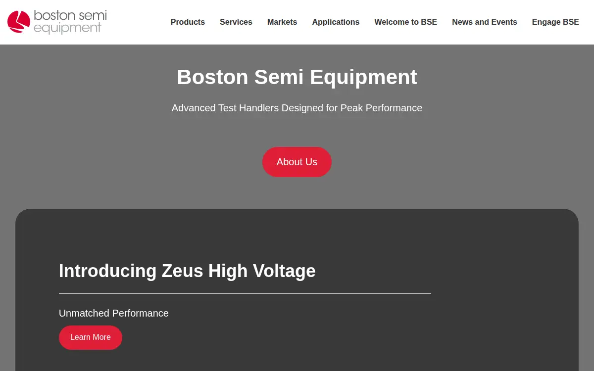 Homepage of Boston Semi Equipment LLC