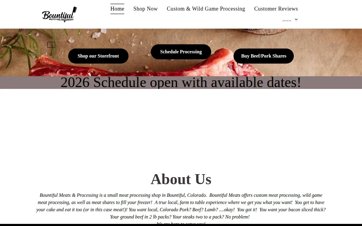 Homepage of Bountiful Ventures, LLC