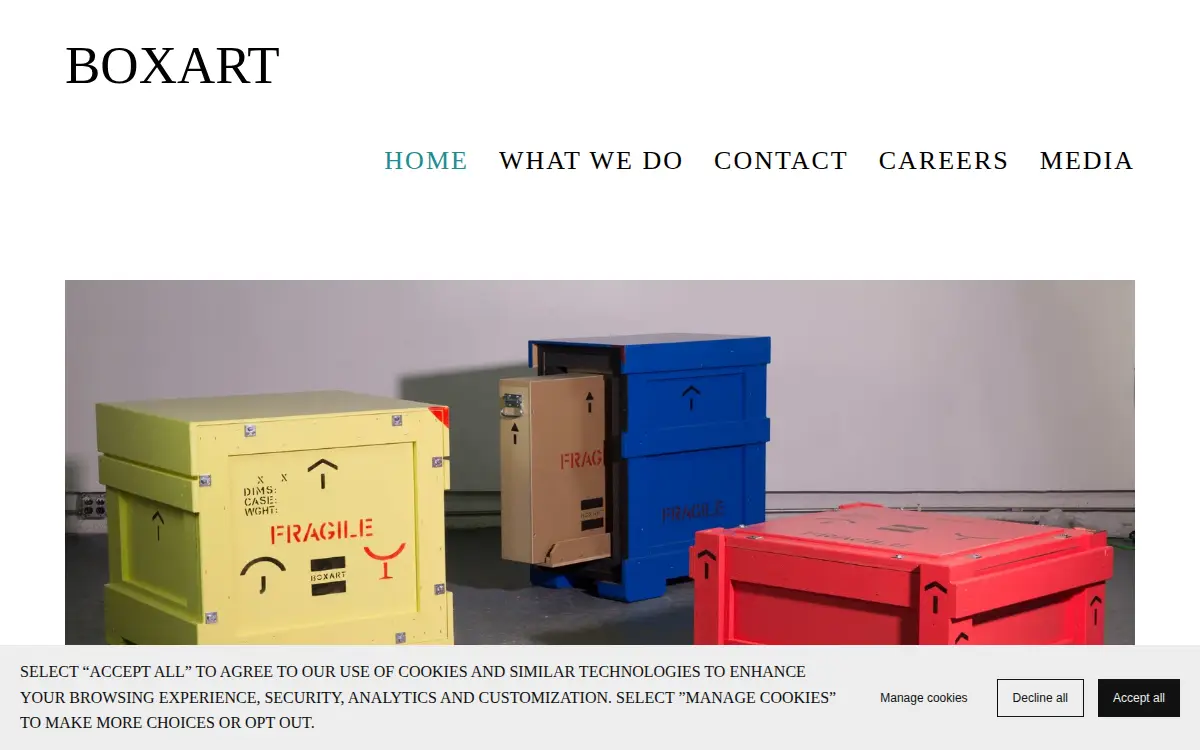 Homepage of Boxart INC