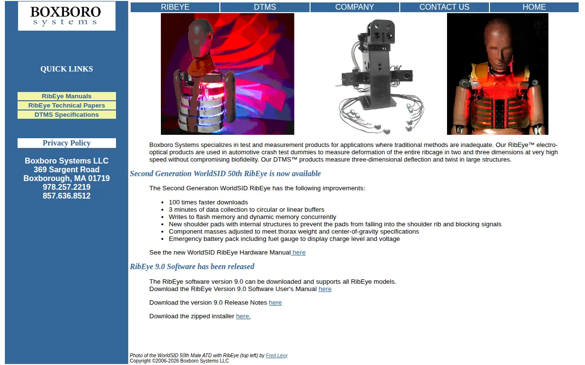 Homepage of Boxboro Systems LLC