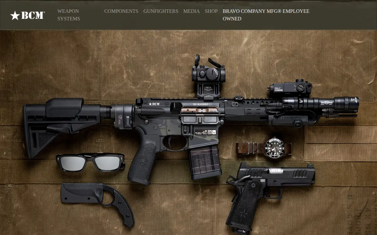 Homepage of Bravo Company Mfg, INC.