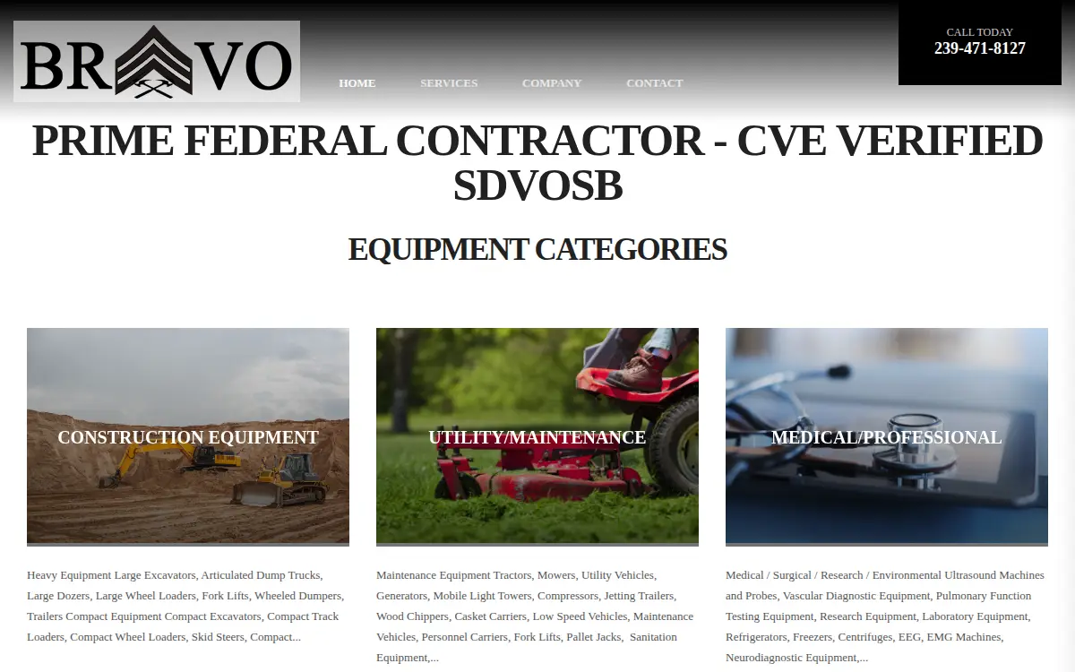 Homepage of Bravo, INC.