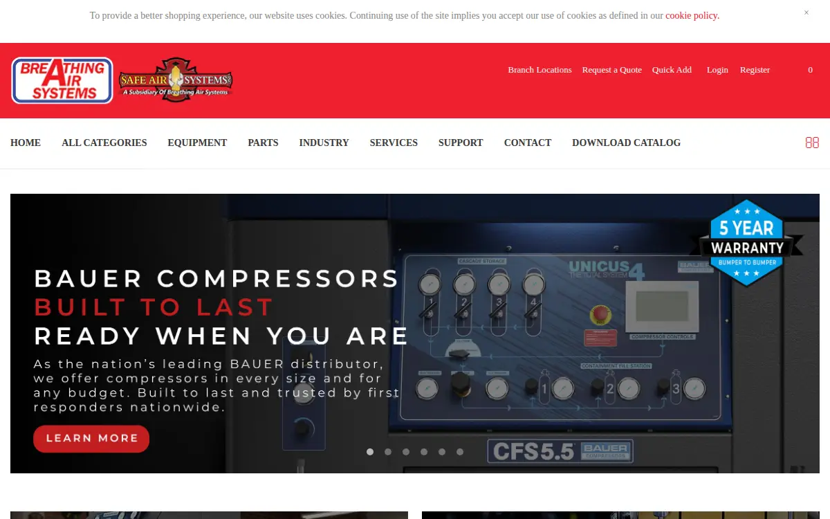 Homepage of Sub Aquatics, INC.