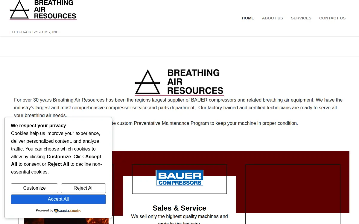 Homepage of Fletch-air Systems INC