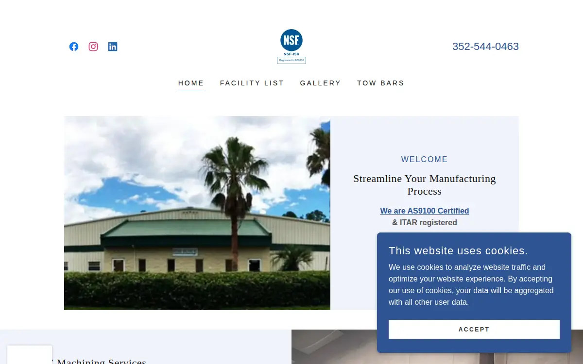Homepage of Breiner Machine CO. INC.