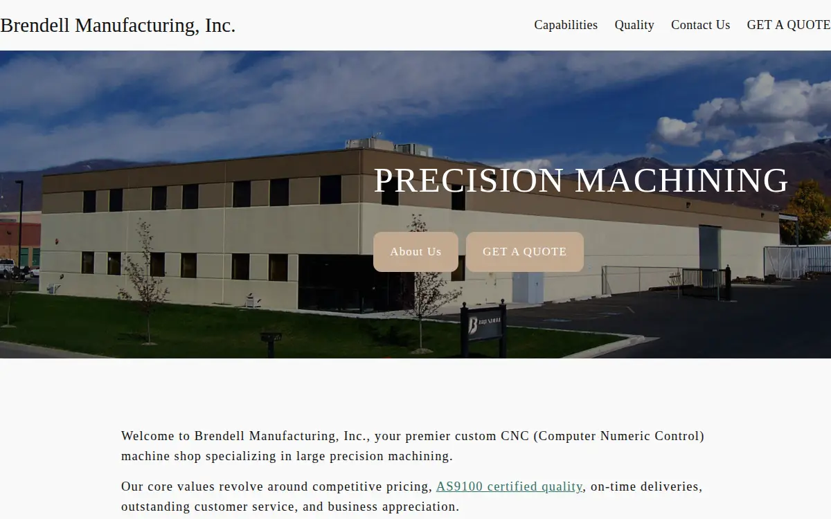 Homepage of Brendell Manufacturing INC