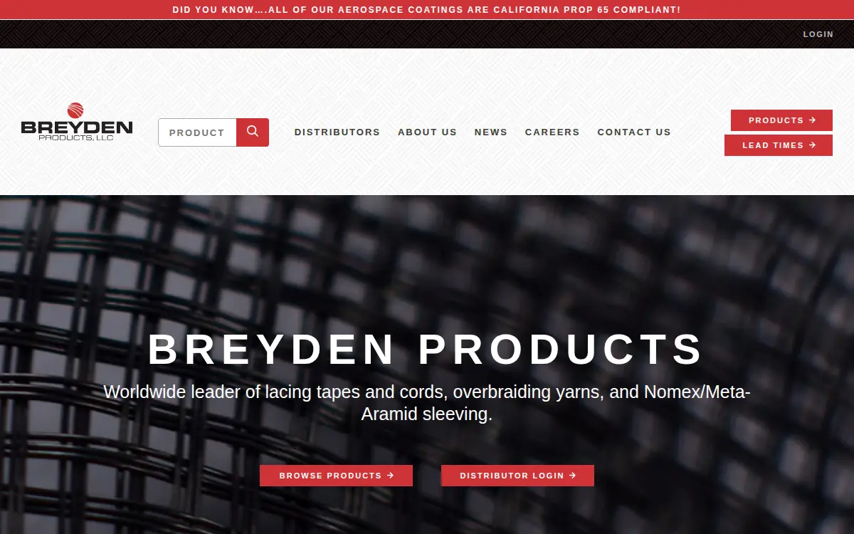 Homepage of Breyden Products LLC