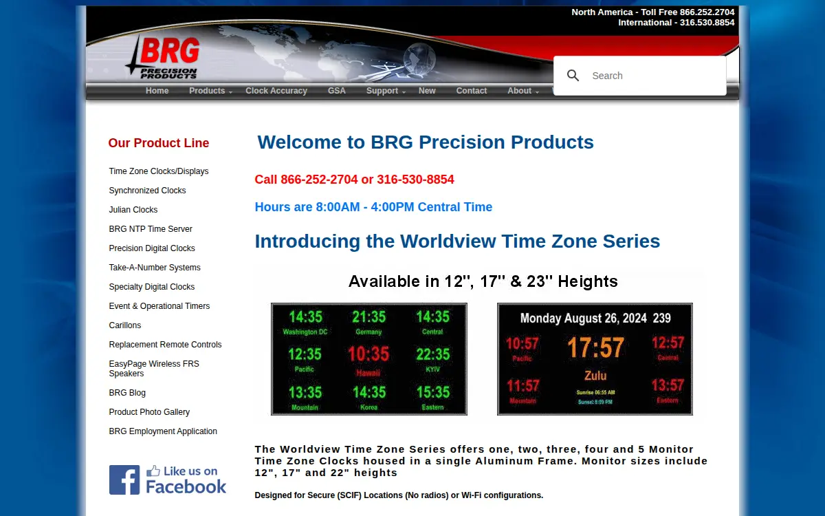 Homepage of Brg Precision Products INC