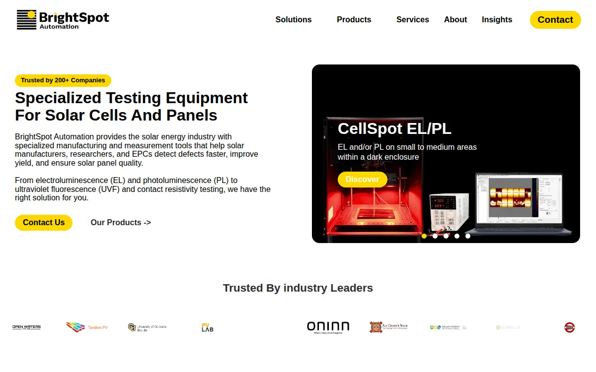 Homepage of Brightspot Automation LLC