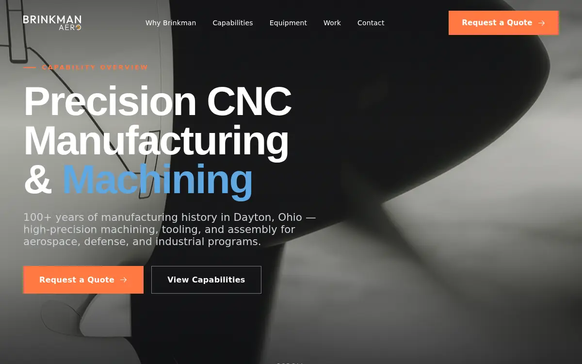 Homepage of Brinkman Tool & Die INC