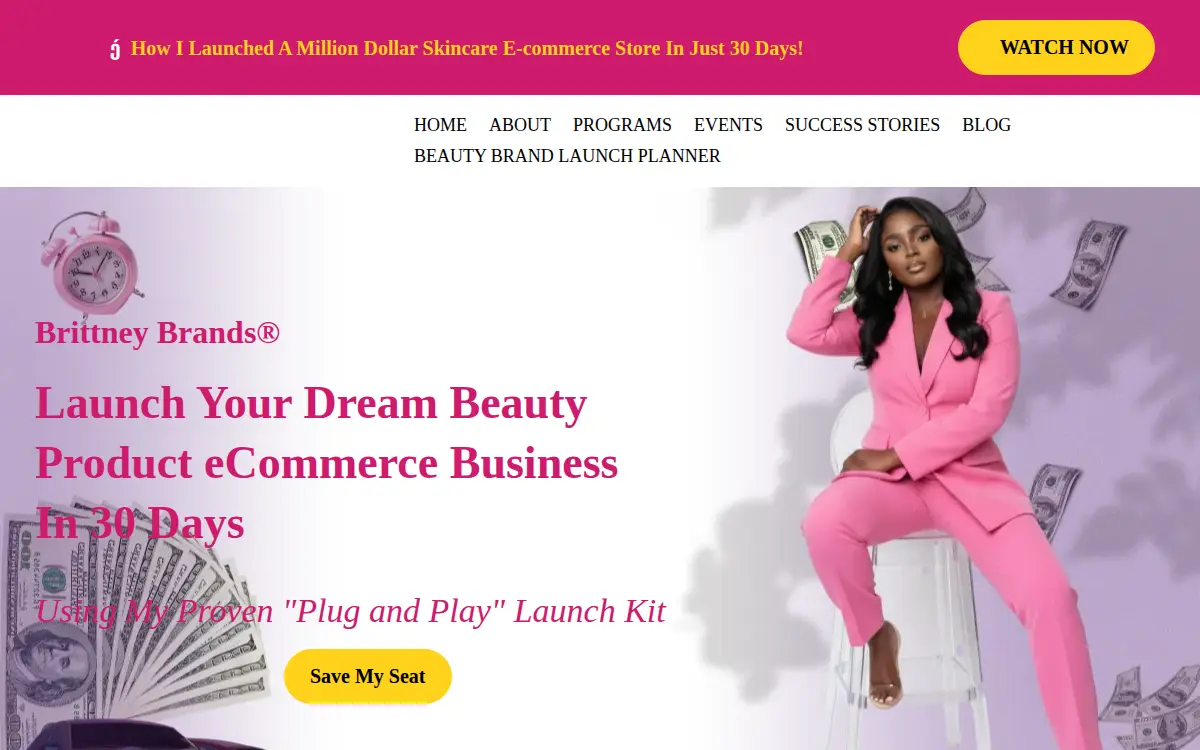 Homepage of Brittney Brands LLC