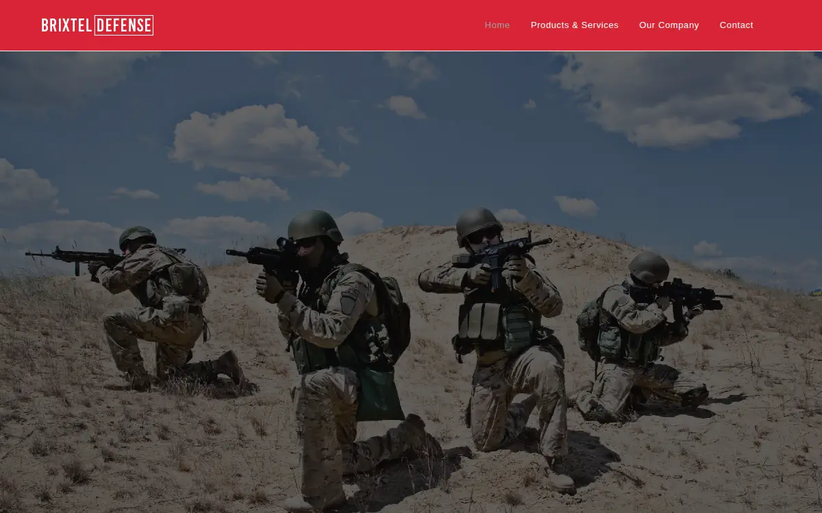 Homepage of Brixtel Defense, LLC