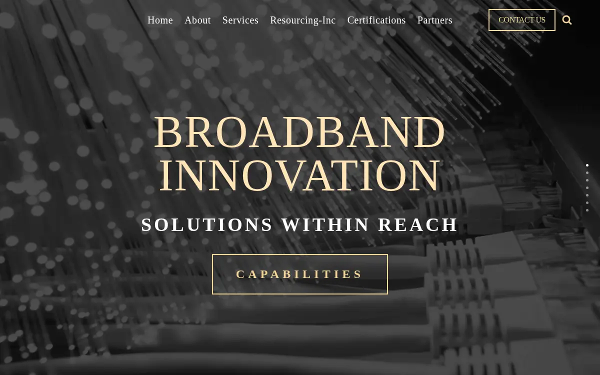 Homepage of Broadband Innovation LLC