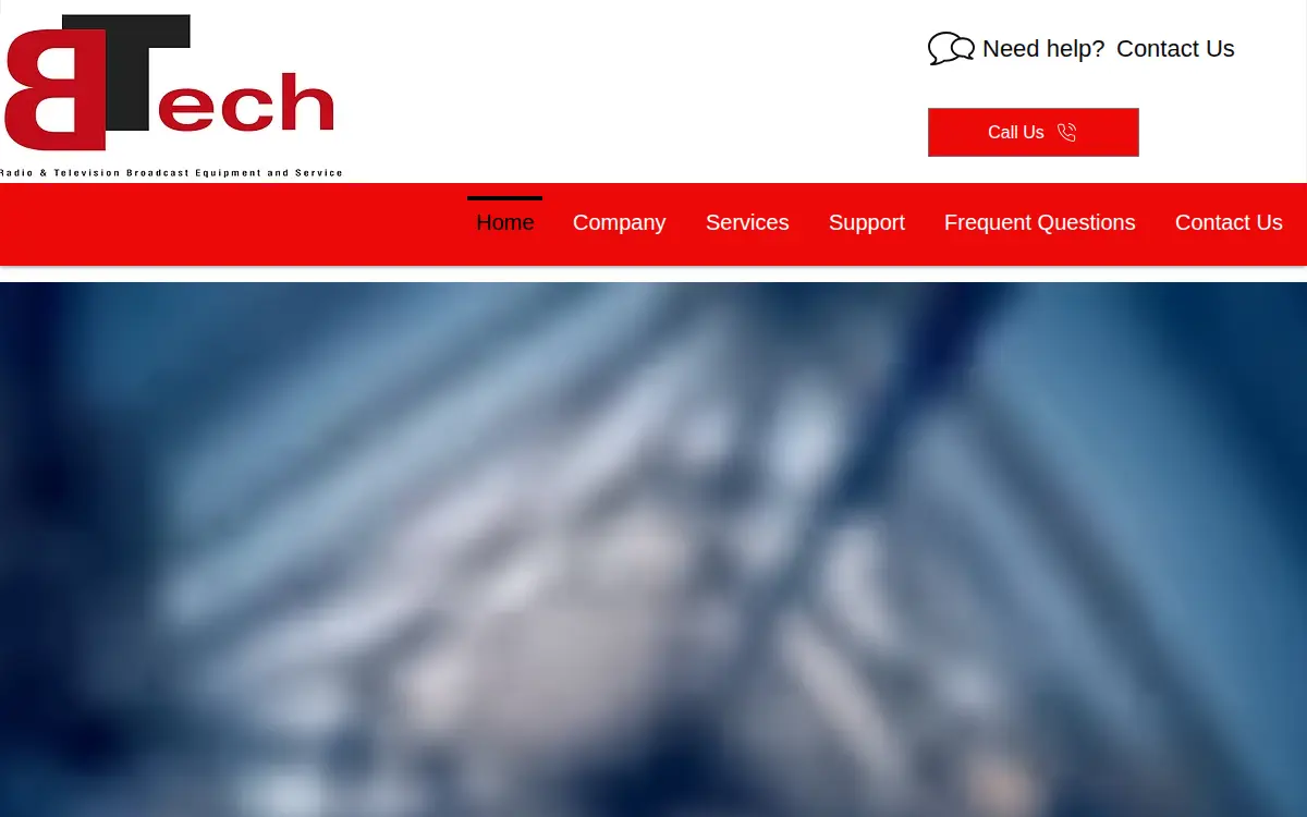 Homepage of Broadcast Tech, INC