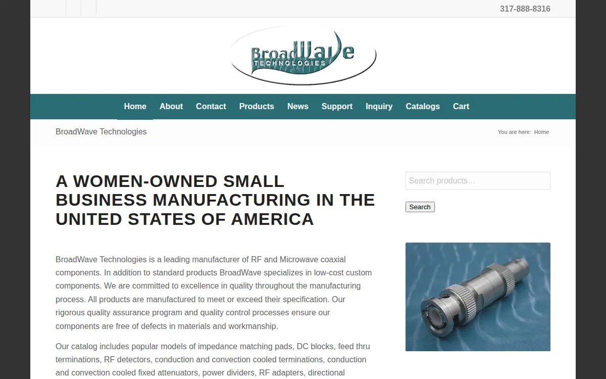 Homepage of Broadwave Technologies INC