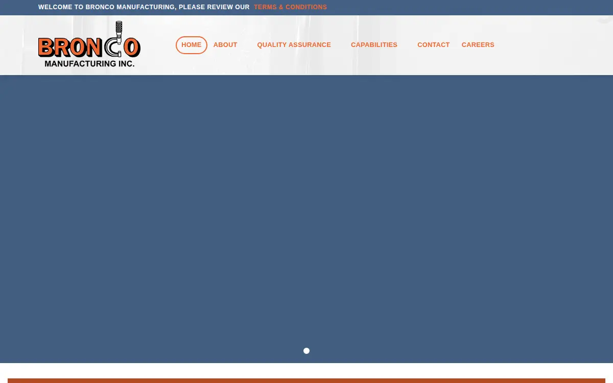 Homepage of Bronco Manufacturing INC