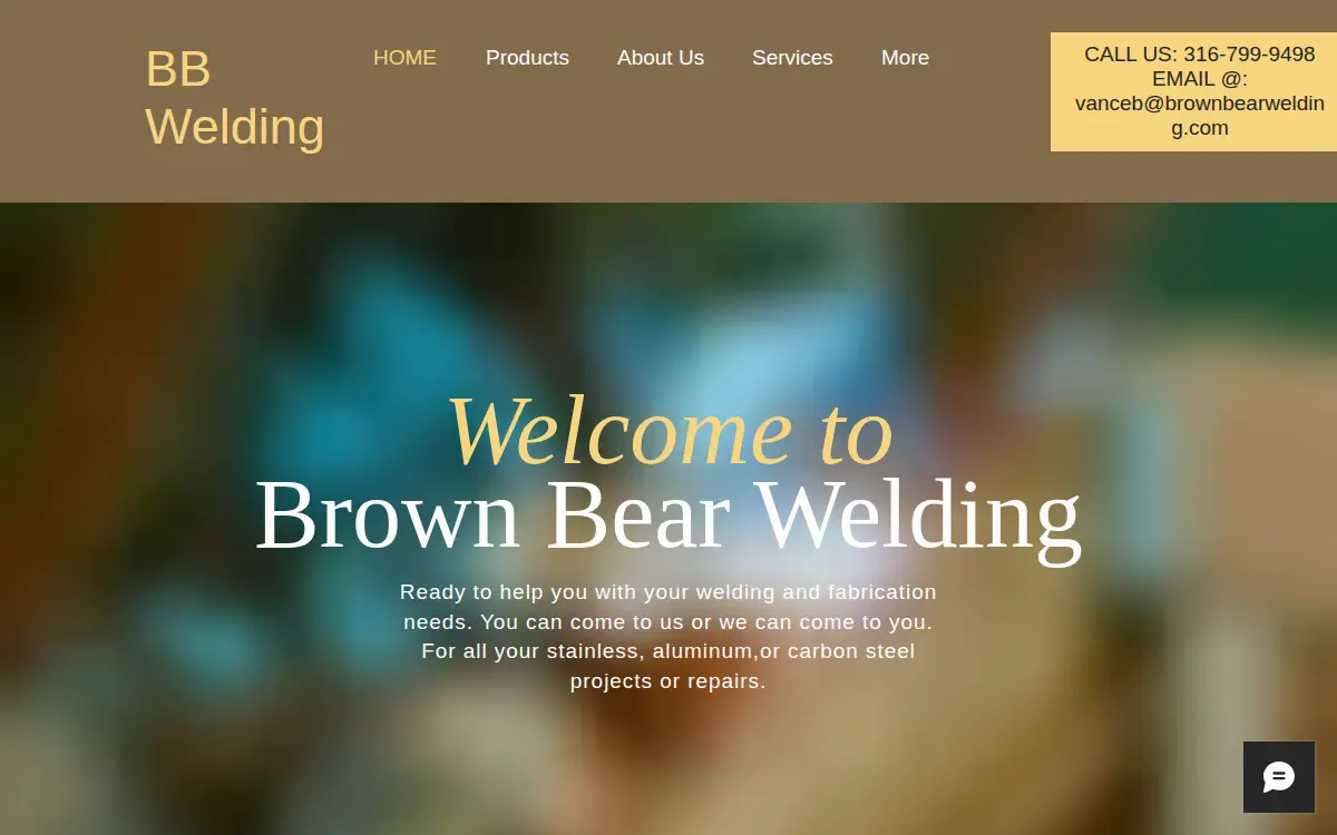 Homepage of Brown Bear Welding LLC