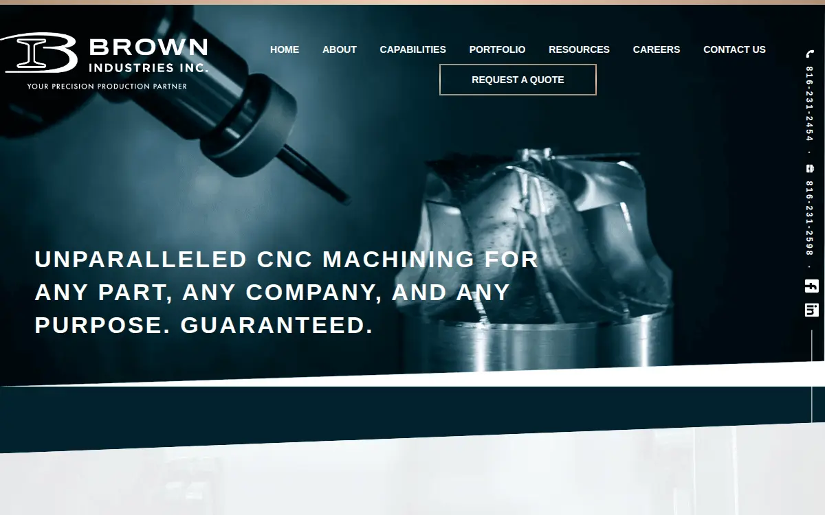 Homepage of Brown Industries, INC