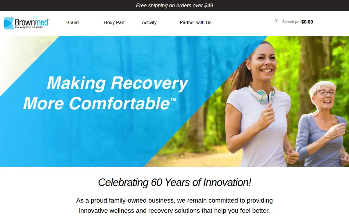 Homepage of Brownmed, INC.