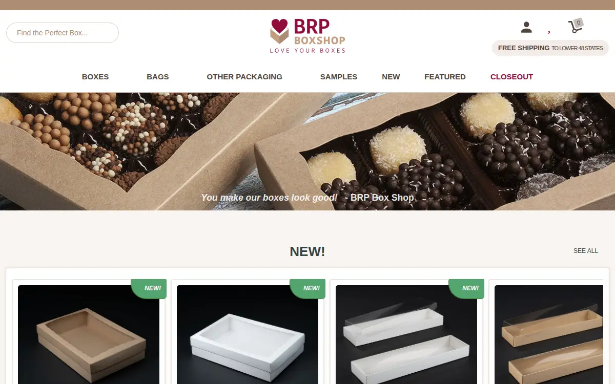Homepage of Big River Packaging INC