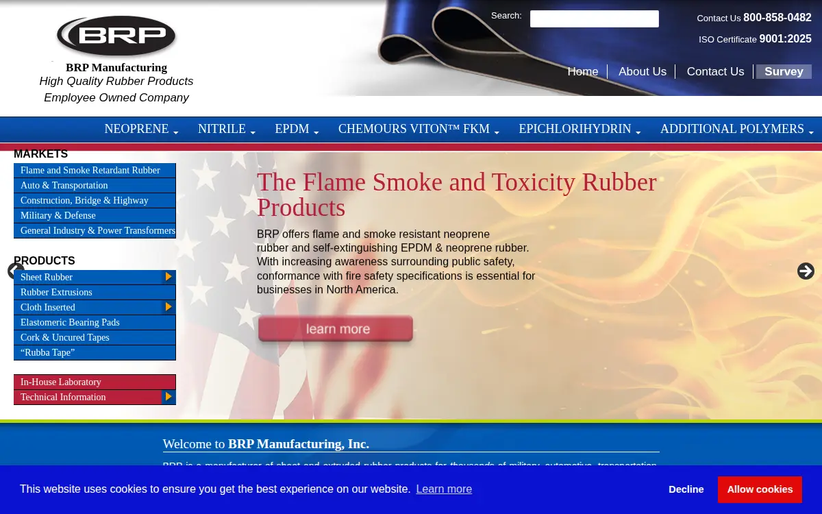 Homepage of Brp Manufacturing CO