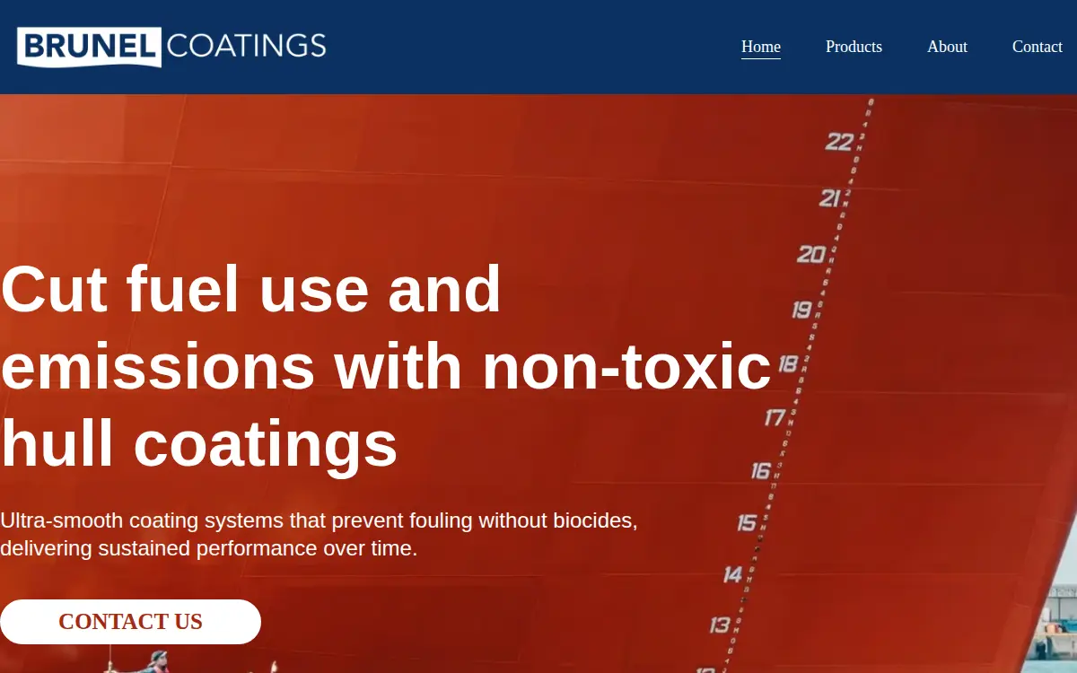 Homepage of Brunel Coatings, LLC