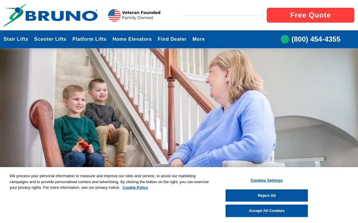 Homepage of Bruno Independent Living Aids INC