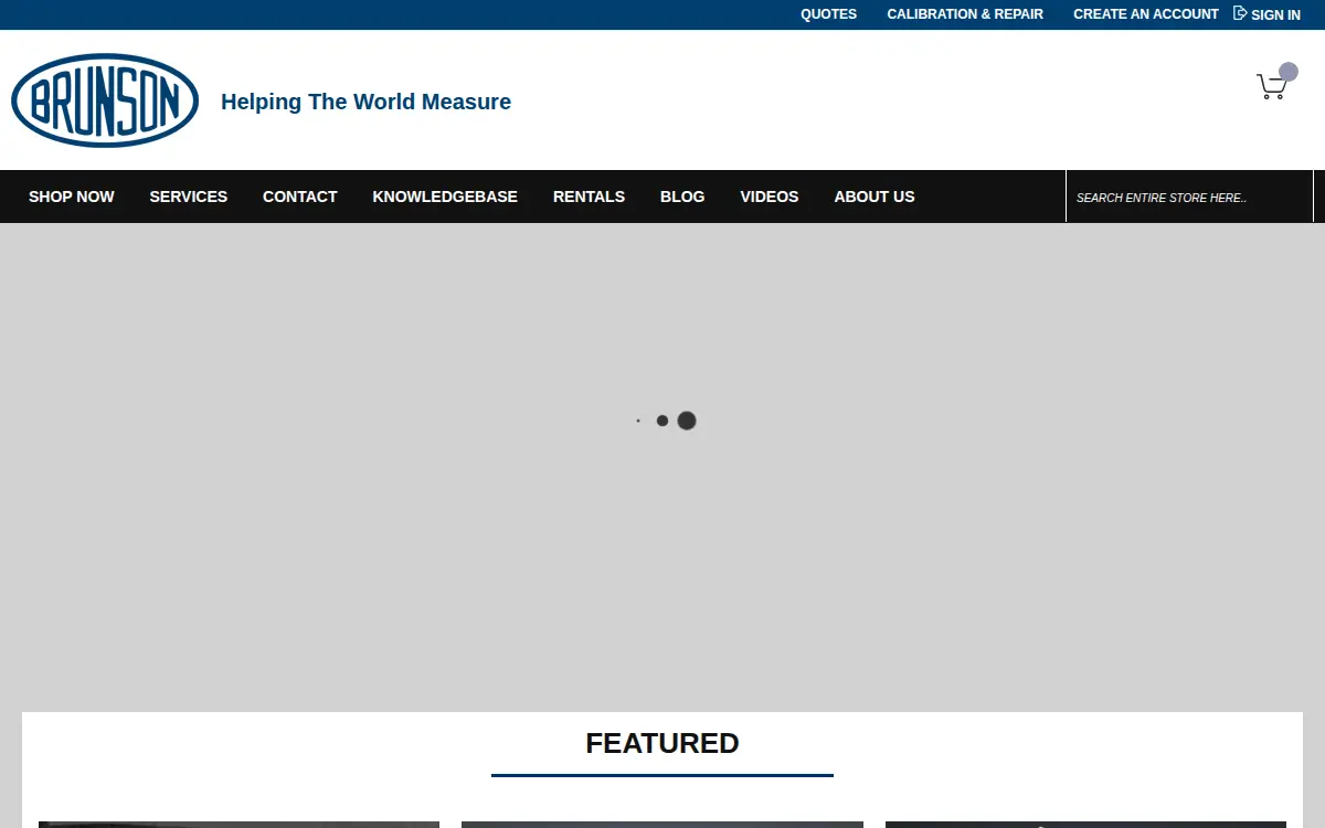 Homepage of Brunson Instrument Company