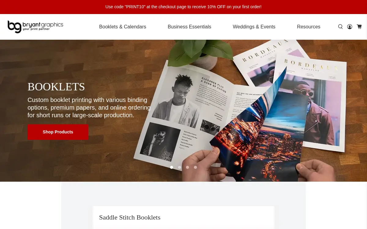 Homepage of Bryant Graphics, INC