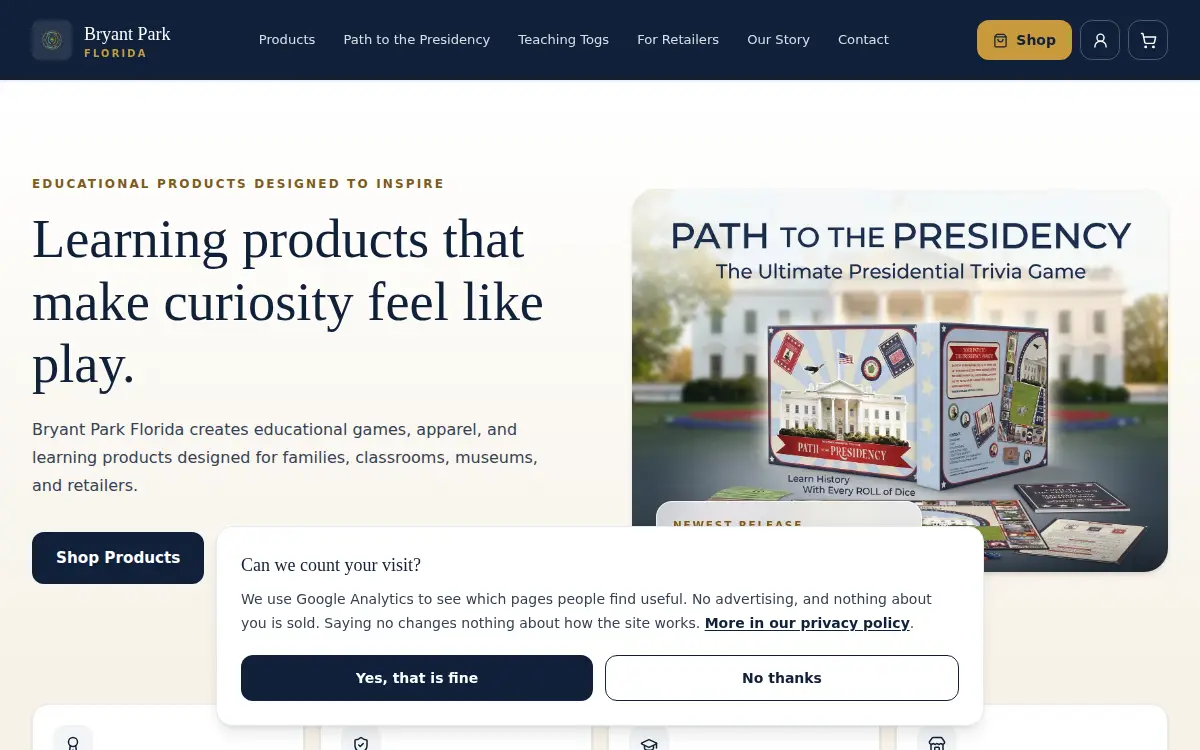 Homepage of Bryant Park Florida LLC