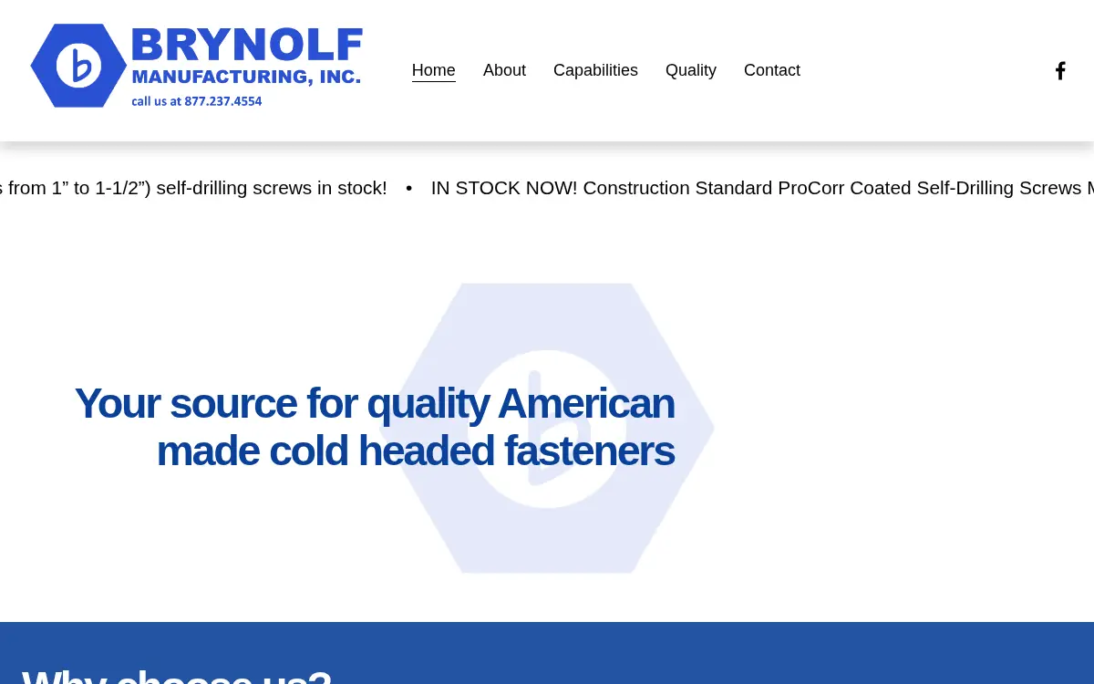 Homepage of Brynolf Manufacturing INC