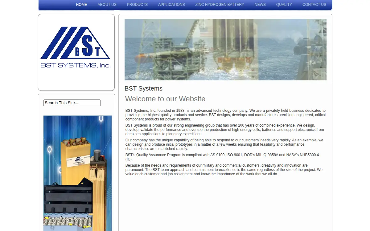 Homepage of B S T Systems, INC.