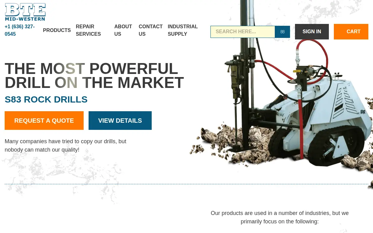 Homepage of Bte Mid Western LLC