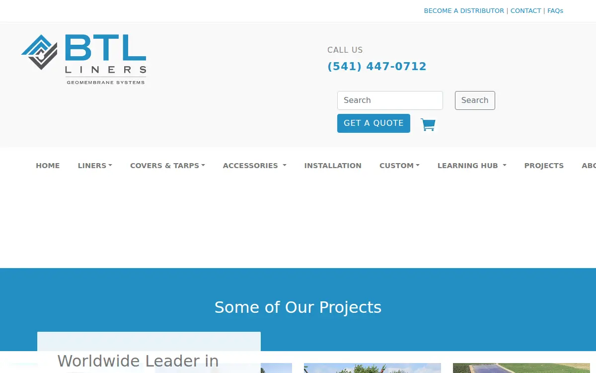 Homepage of Btl Lining, INC.
