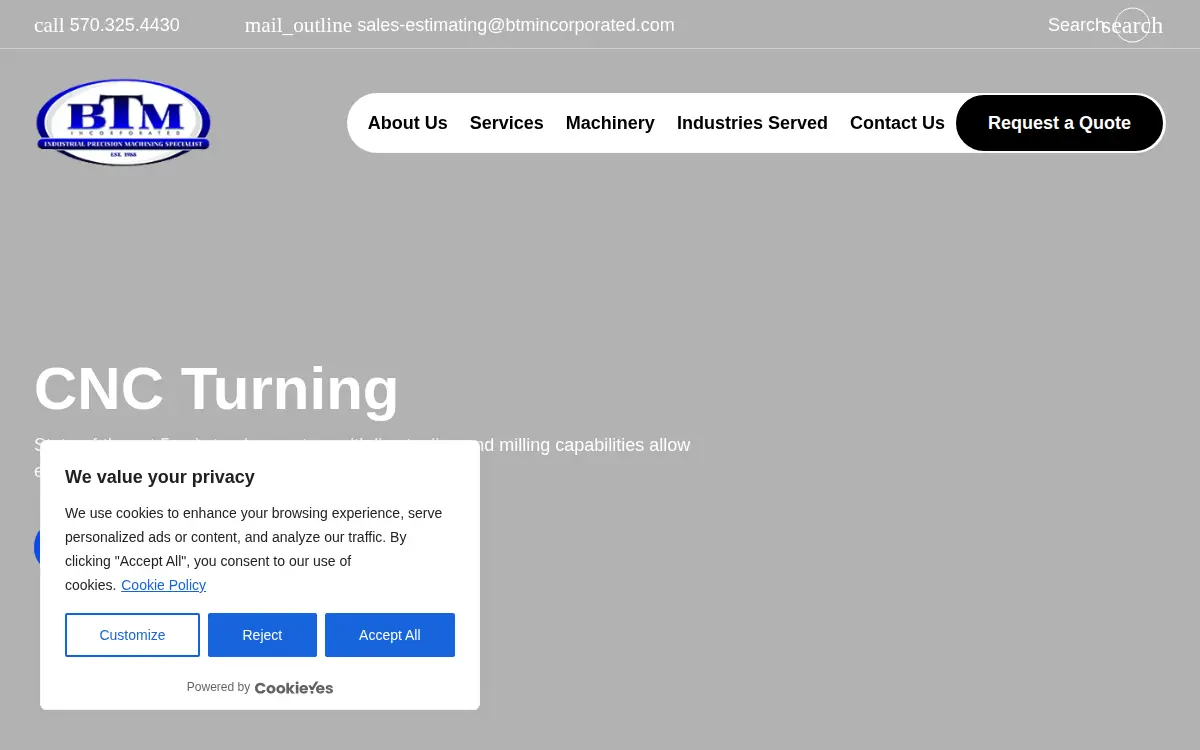 Homepage of Btm INC