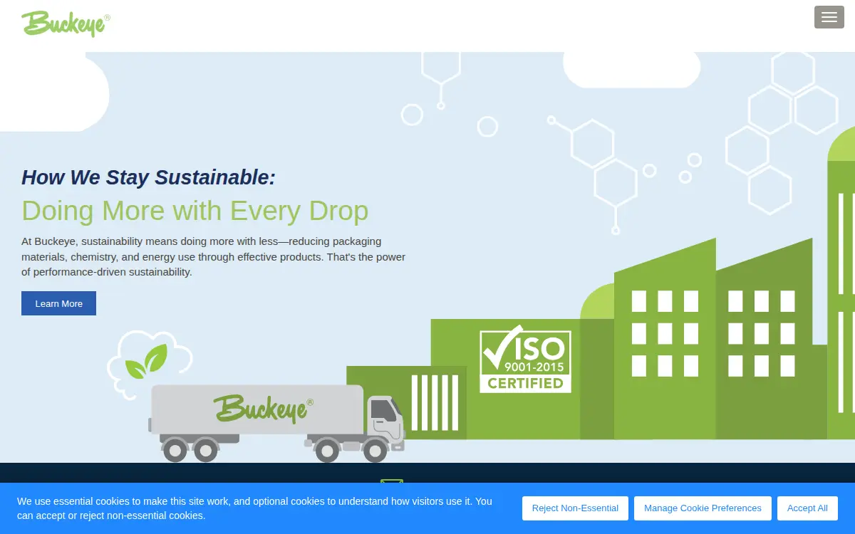 Homepage of Buckeye International, INC.