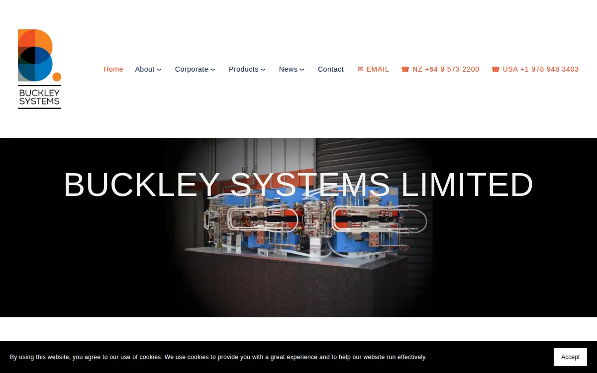 Homepage of Buckley Systems International, LTD.