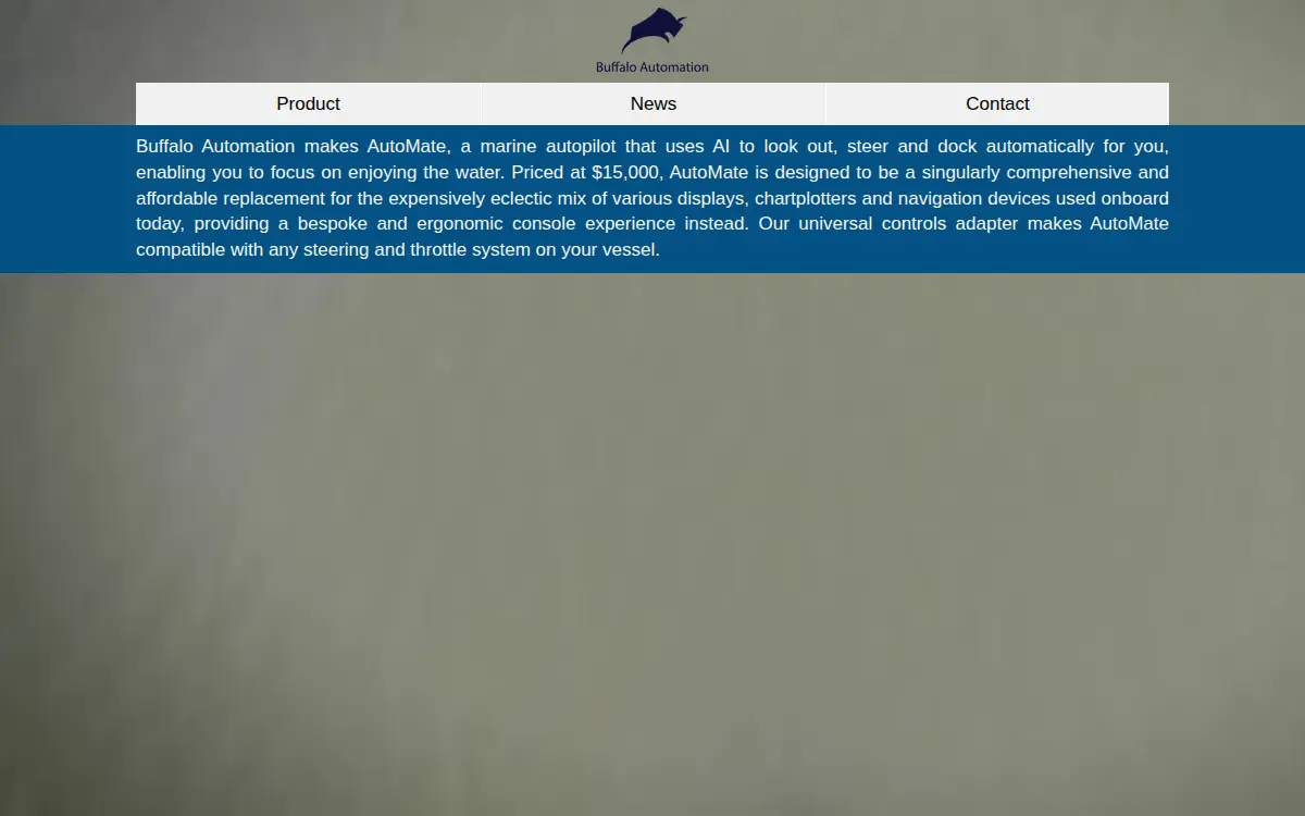 Homepage of Buffalo Automation Corporation