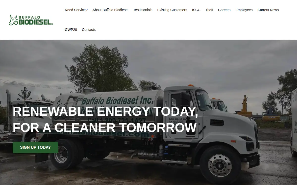 Homepage of Buffalo Biodiesel, INC.