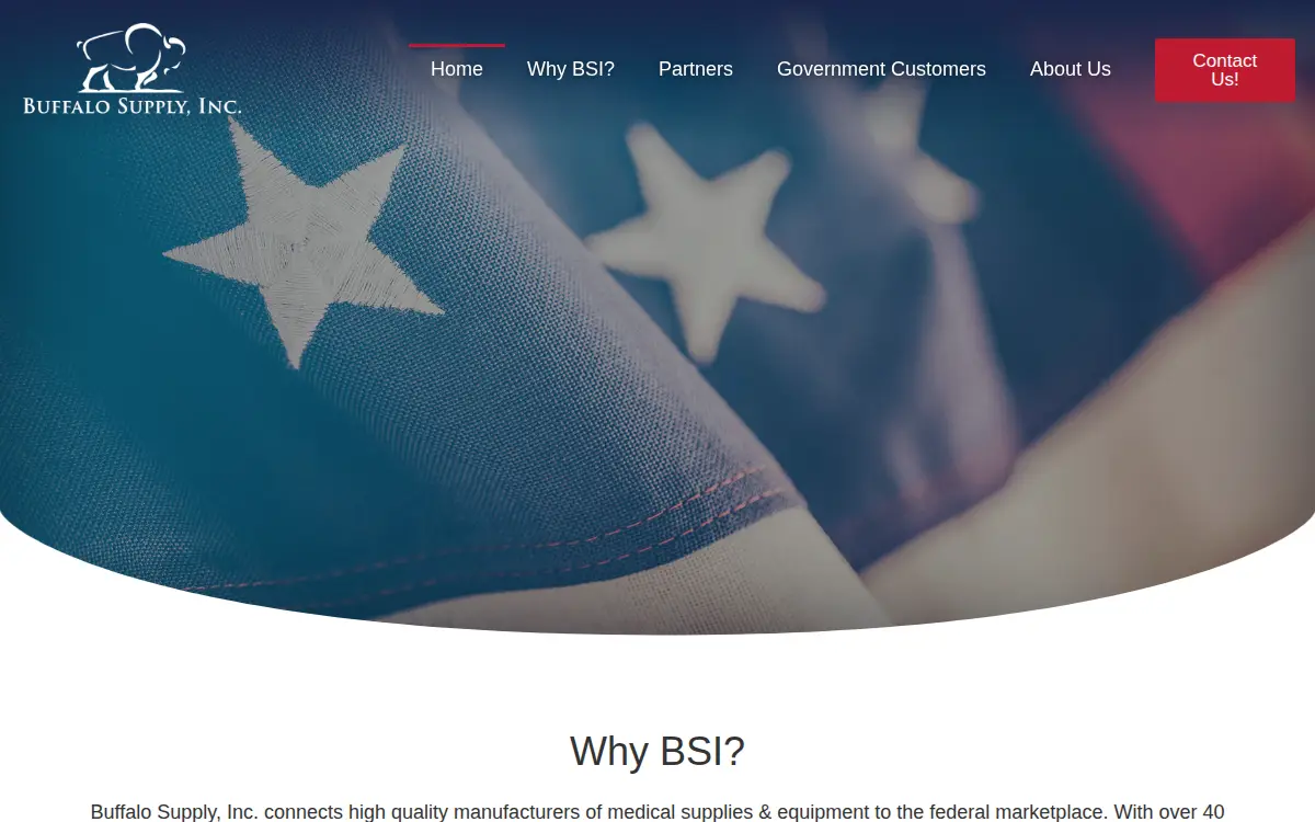 Homepage of Buffalo Supply INC.
