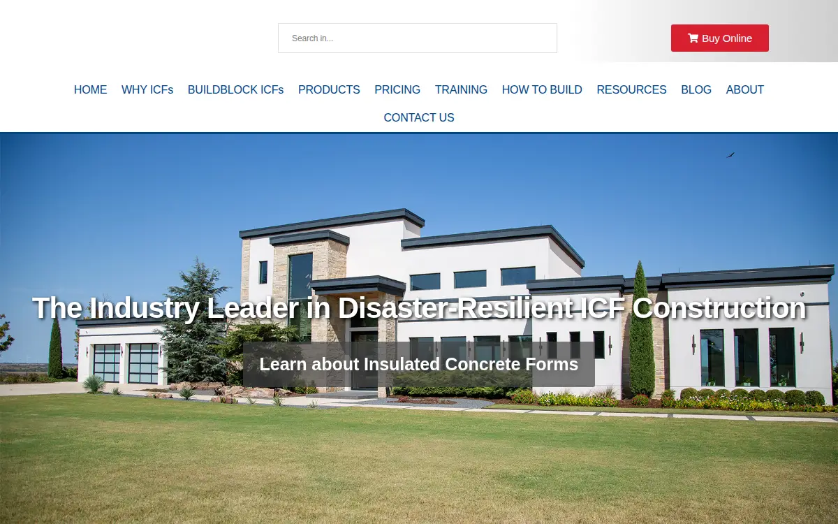 Homepage of Buildblock Building Systems, LLC