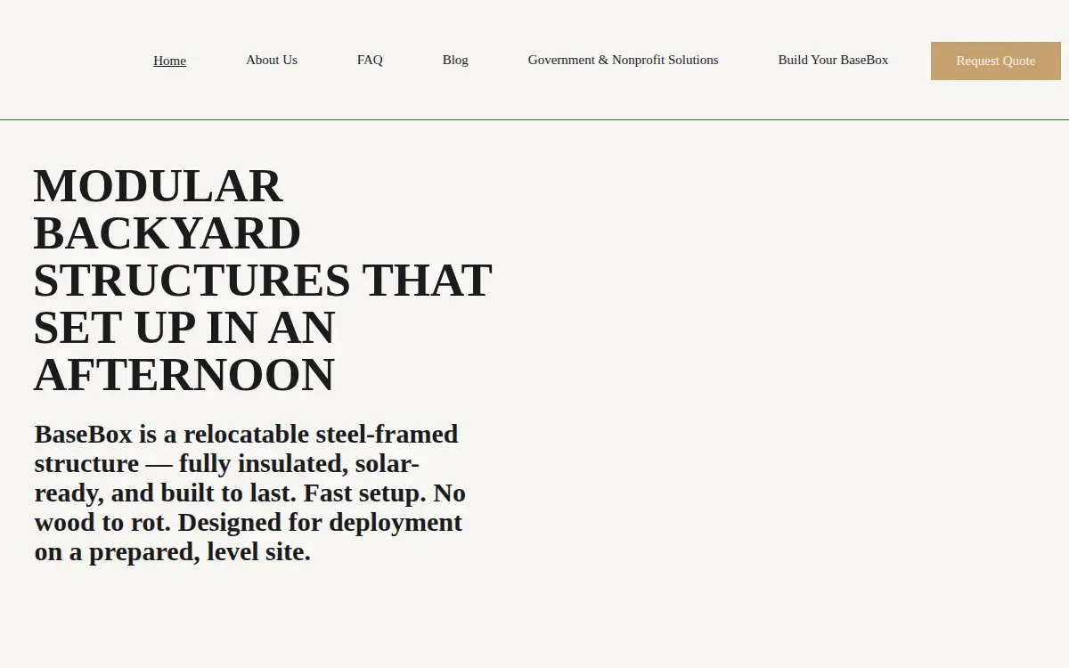 Homepage of Buildswift Modular, LLC